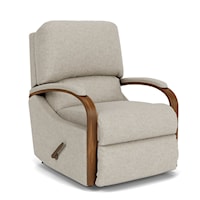 Contemporary Exposed Wood Power Recliner