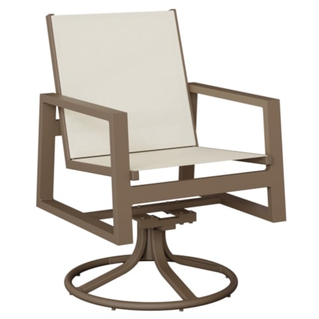 Vida Sling Swivel Rocker Chair