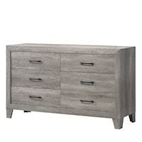 Hopkins Contemporary 6-Drawer Dresser - Drift Wood