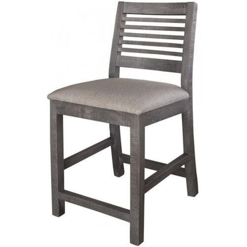 Farmhouse Counter Height Stool with Ladder Back