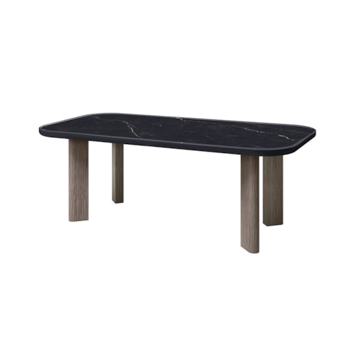 84" Rectangular Dining Table - Hickory/Onyx