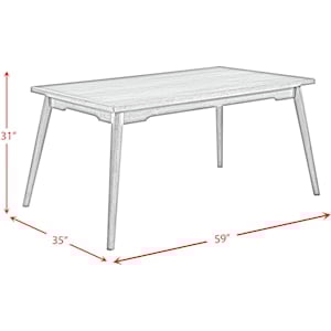 Elements International Malibu 5-Piece Dining Room Set
