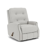 Transitional Button Tufted Rocker Recliner with Nailheads