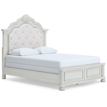 Queen Upholstered Panel Bed