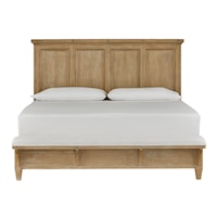 Modern Farmhouse California King Panel Bed with Bench