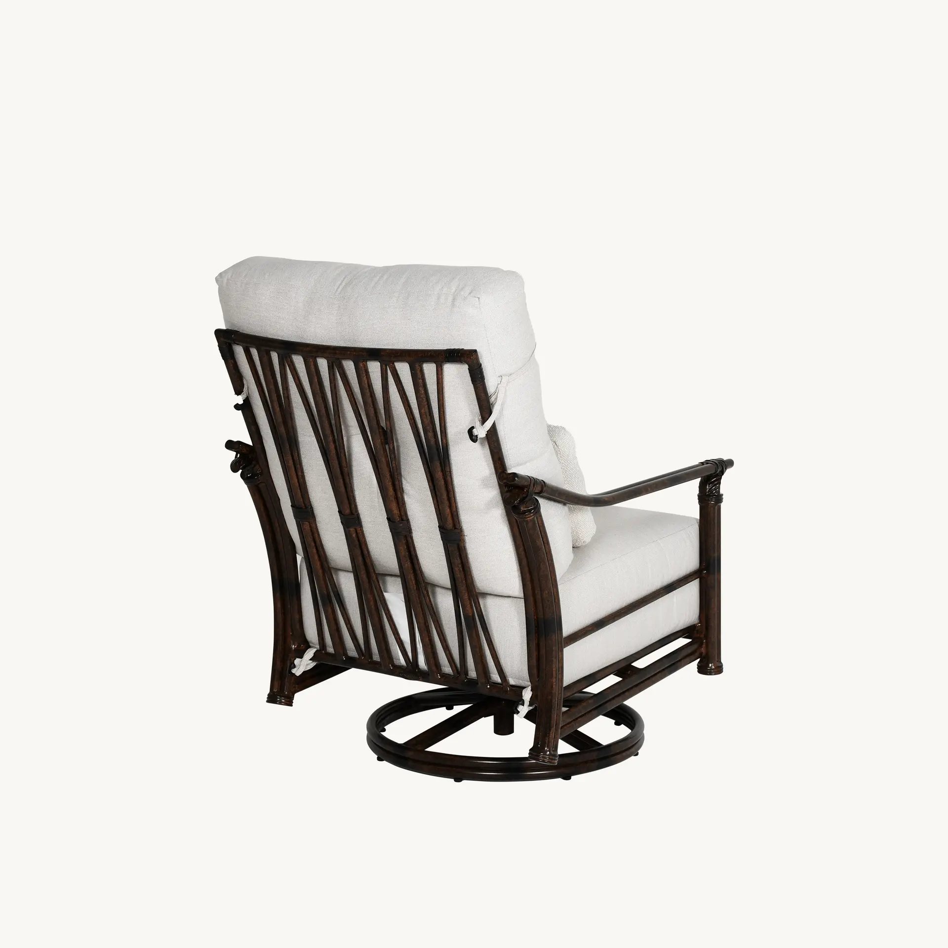 Cushioned Swivel Rocker w/Accent Pillow