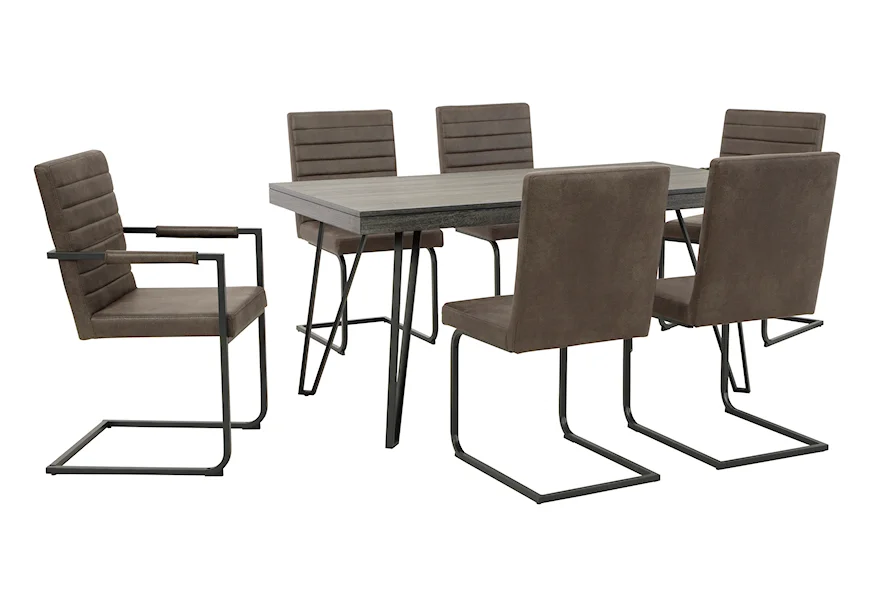 Strumford Dining Set with Arm Chairs & Side Chairs by Signature Design by Ashley at Furniture Fair - North Carolina
