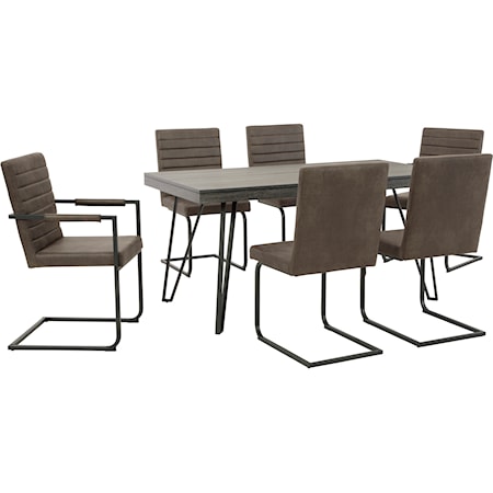 Dining Set with Arm Chairs & Side Chairs