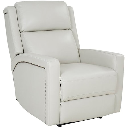 Transitional Big and Tall Power Recliner with Powered Headrest and Lumbar