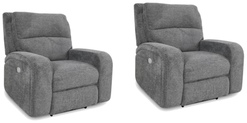 Casual Power Recliner with Power Headrest (Set of 2)