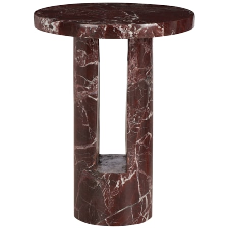George Marble Side Table - Garnet
