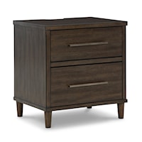 Contemporary 2-Drawer Nightstand