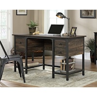 Industrial Double Pedestal Desk with File Drawer