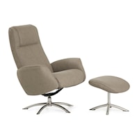 Q05 Contemporary Manual Recliner and Ottoman