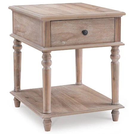 Relaxed Vintage Nightstand with Drawer