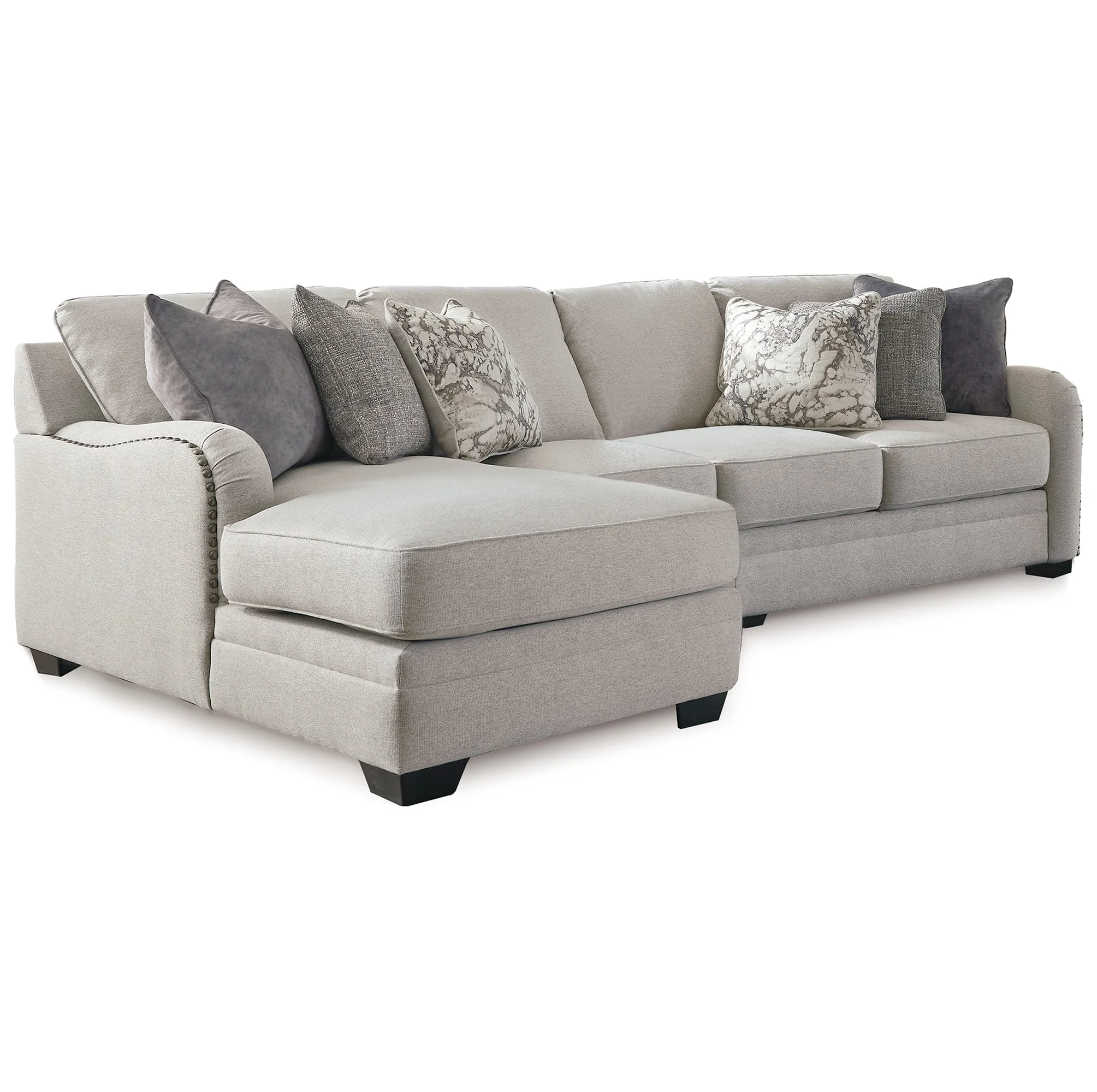 Benchcraft by Ashley Dellara 32101S3 3 Piece Sectional with Chaise Royal Furniture Sectional Sofa Groups