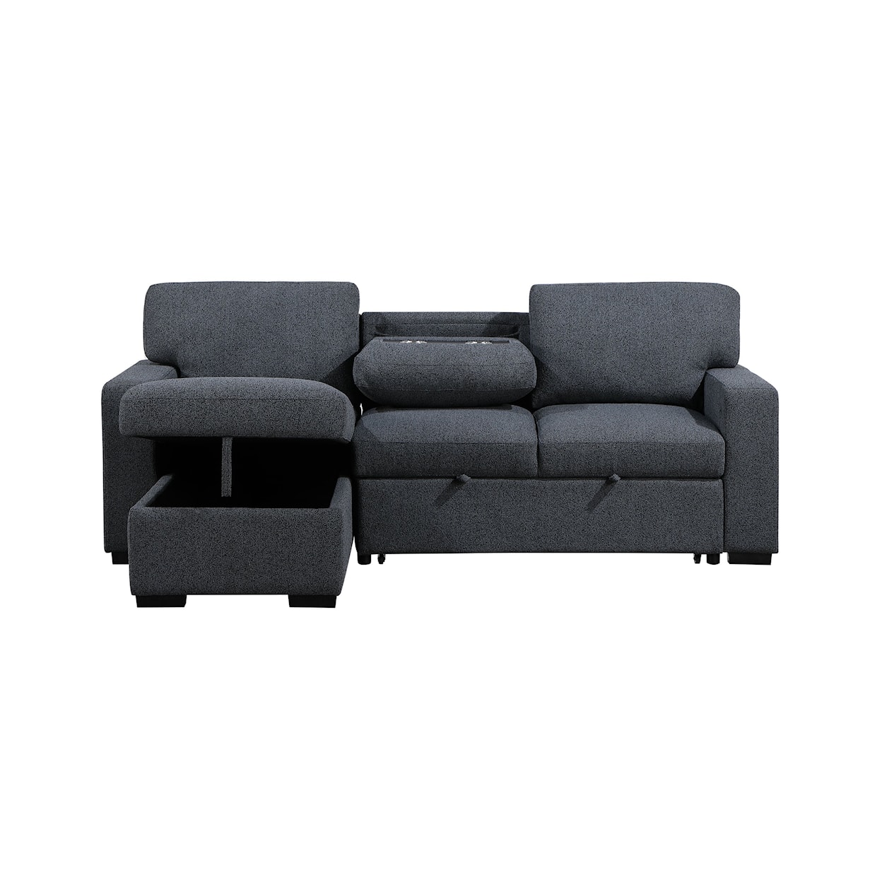 Global Furniture U0202 Dark Grey Pull-Out Sofa Bed