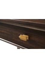 Theodore Alexander Spencer Green Park Transitional Ovate Console Table with Brass-Capped Legs