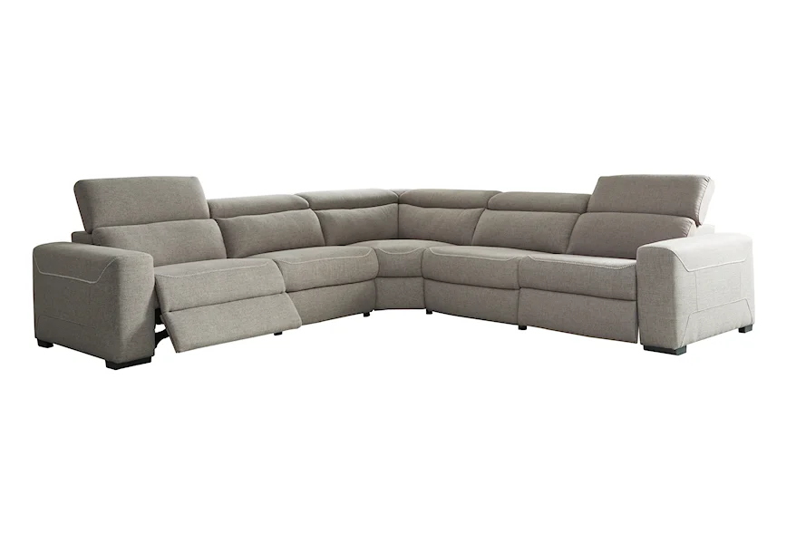 Mabton 5-Piece Power Reclining Sectional by Ashley (Signature Design) at Johnny Janosik