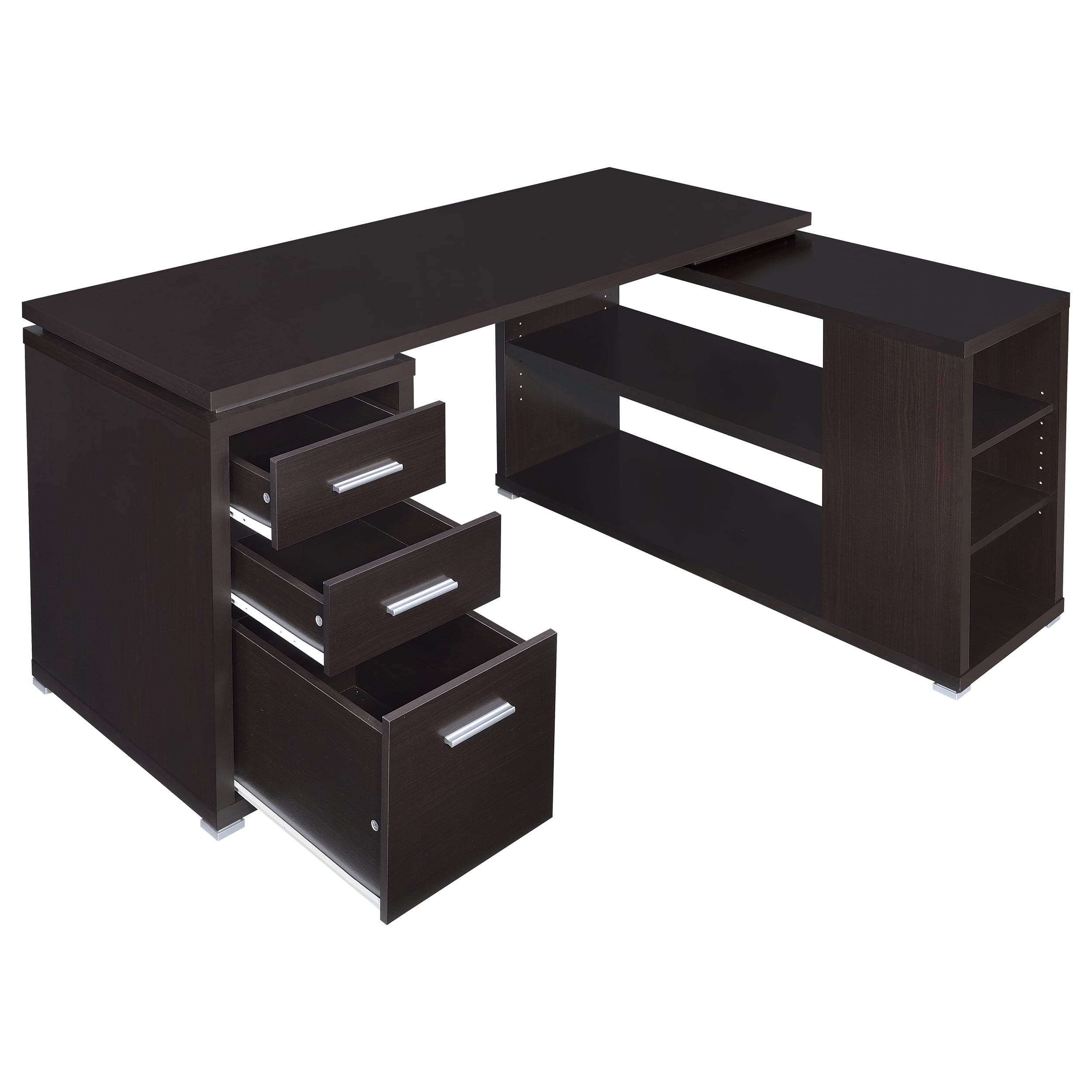 60-inch 3-drawer L-Shape Computer Desk