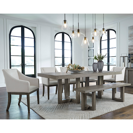7-Piece Dining Set with Bench