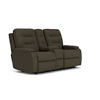 Power Reclining Loveseat with Lighting Cupholder and Storage Console