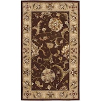 2'6" x 4'3" Brown Rectangle Rug