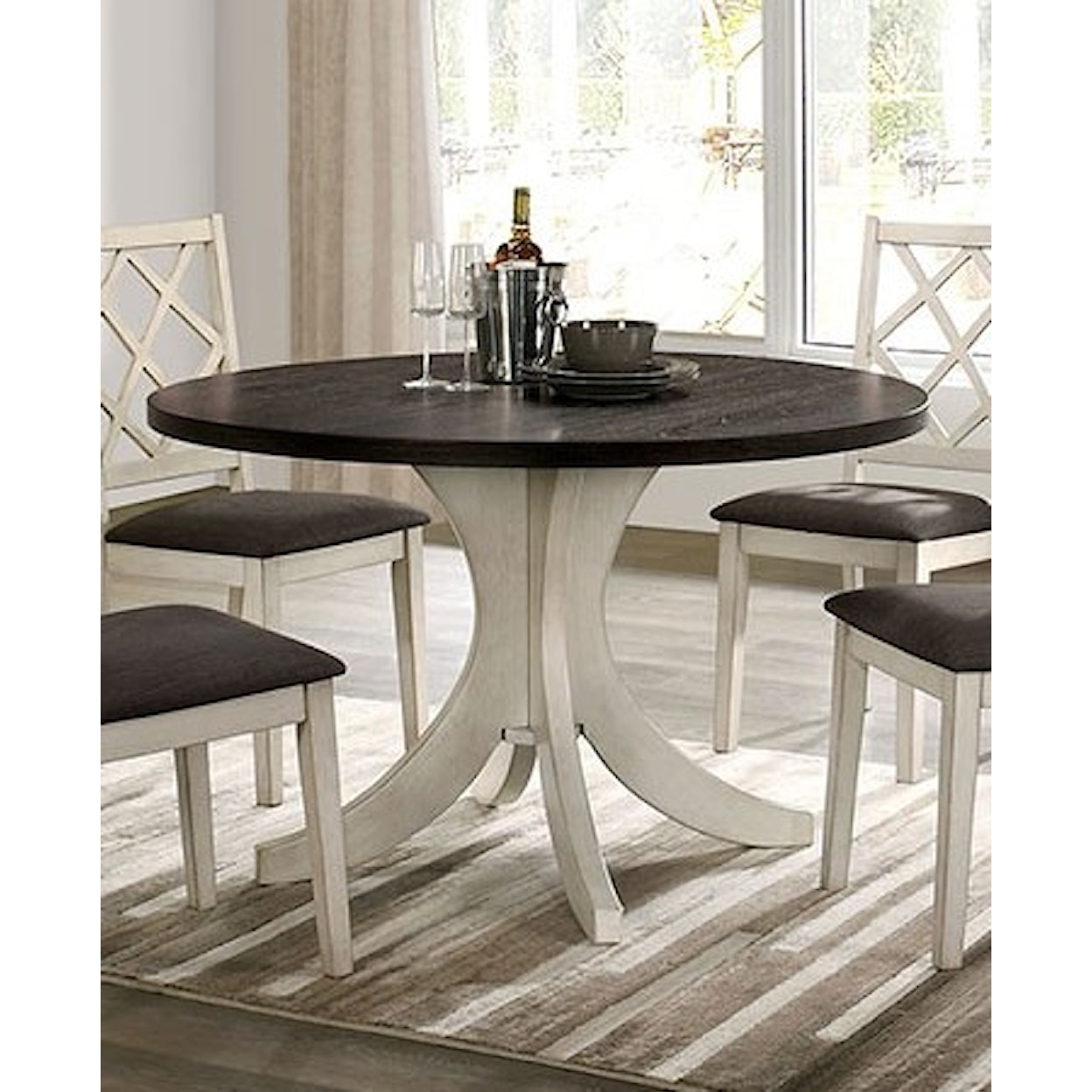 Furniture of America - FOA Haleigh Round Dining Table