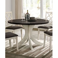 Transitional Round Dining Table