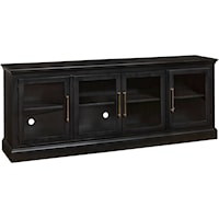 Traditional 84" TV Console with Wire Management