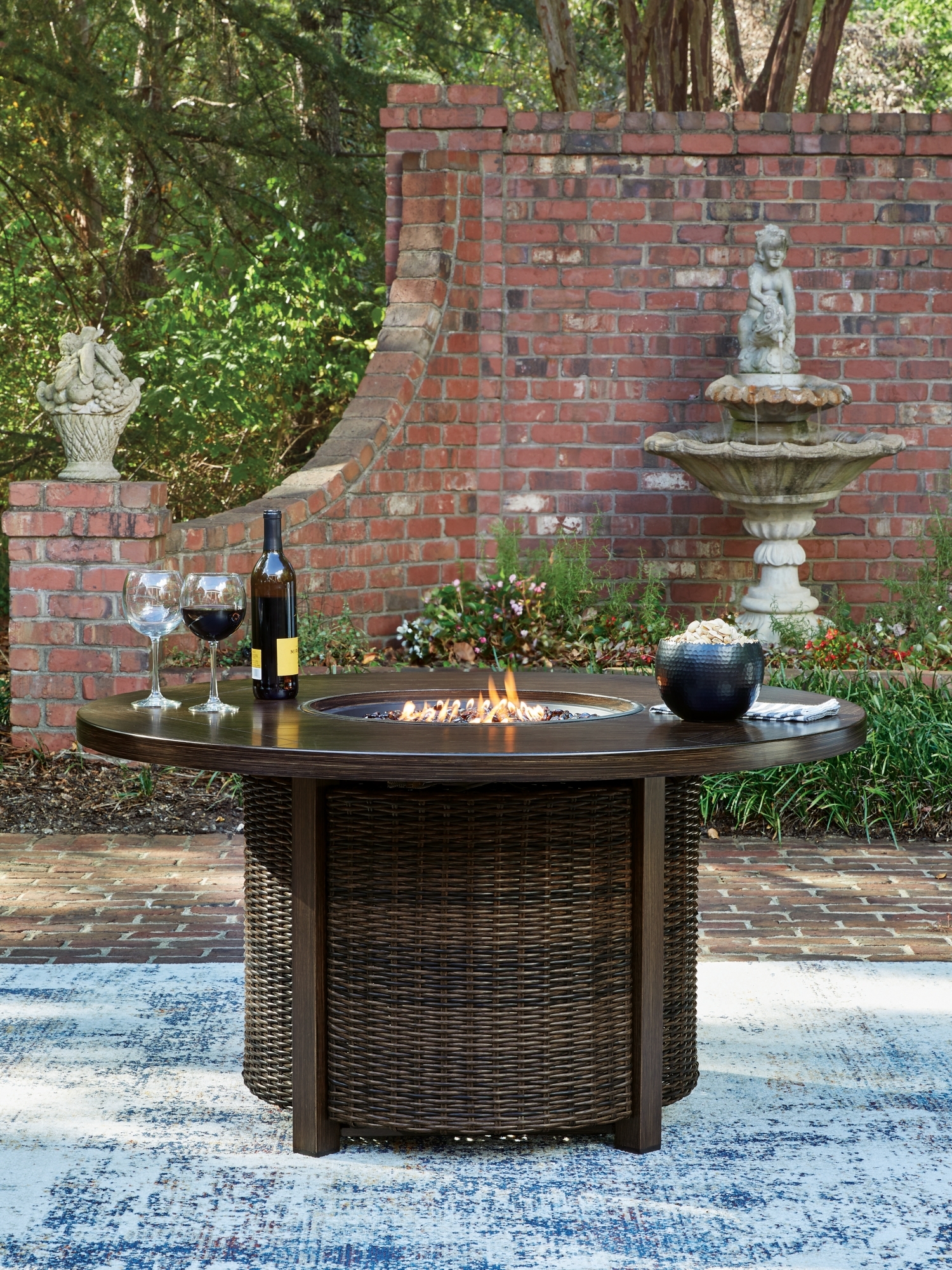 Round Fire Pit Table