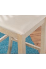 Linon Torino Transitional Bar Stool with Slat Back