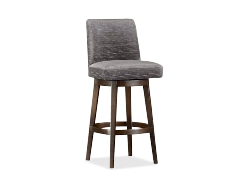 Contemporary Swivel Counter Stool with Full Back