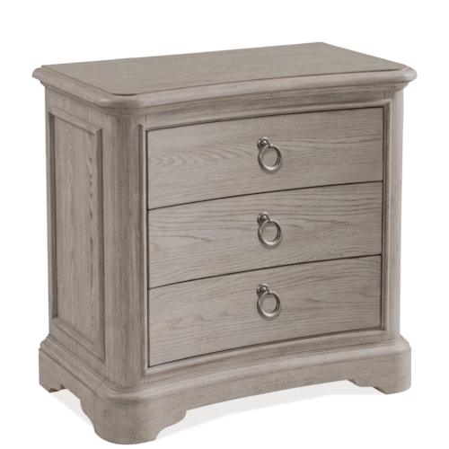 Transitional 3-Drawer Nightstand