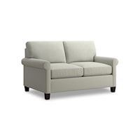 Casual Loveseat with Rolled Arms