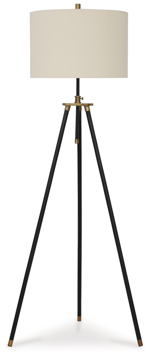 Metal Floor Lamp with Tripod Base