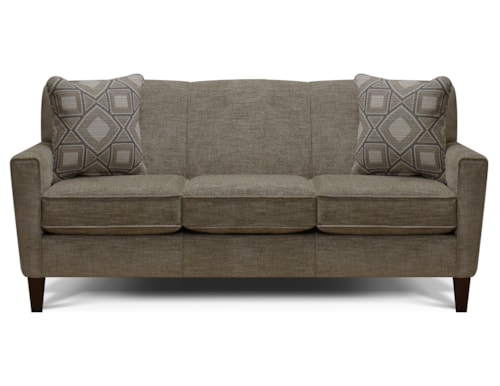 Transitional Sofa with High Tapered Legs