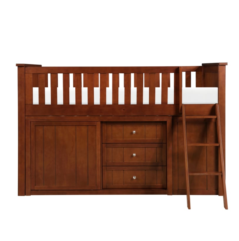 Low Loft Bunk Bed with Storage