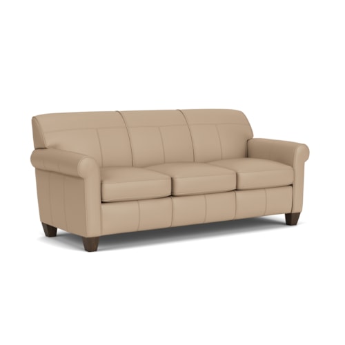 Transitional Stationary Sofa with Tapered Legs
