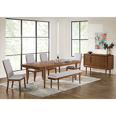 6-Piece Dining Set with Bench