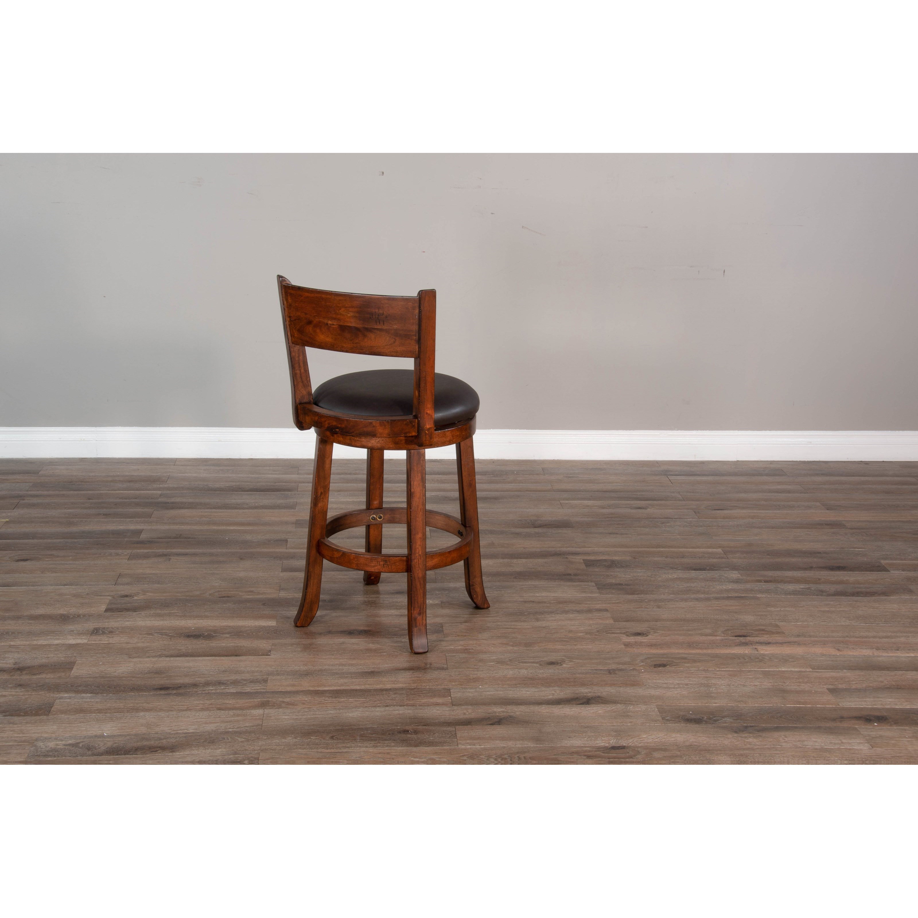 24"H Swivel Barstool, Cushion Seat &amp; Back