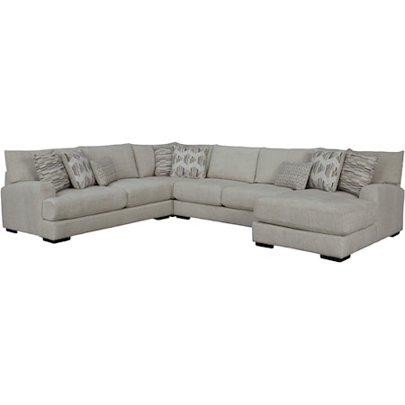 4-Piece Sectional with Right Chaise