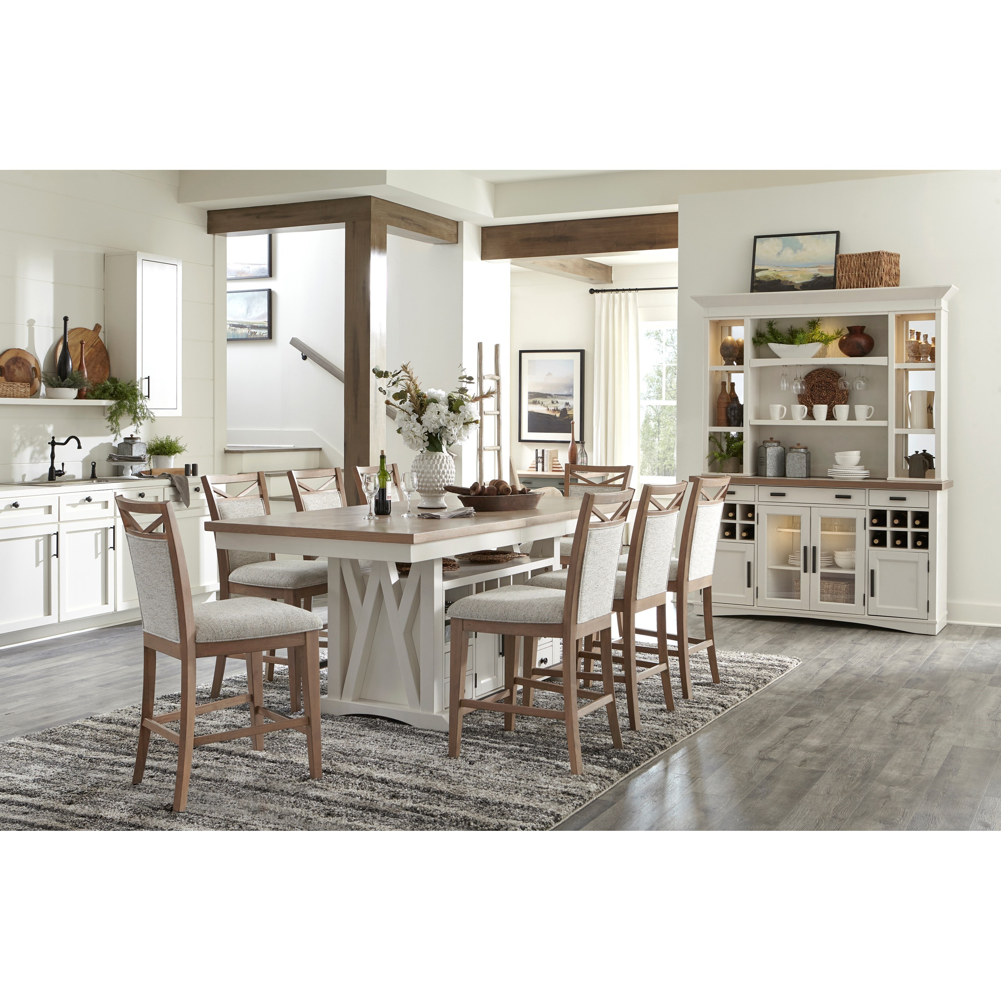 White formal dining online table