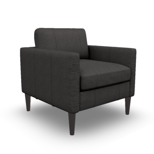 Mid-Century Modern Club Chair with Tapered Legs