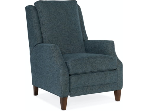 Transitional Power Recliner with Solid Back and Power Headrest