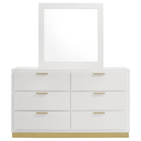 Caraway 6-Drawer Dresser w/ Mirror