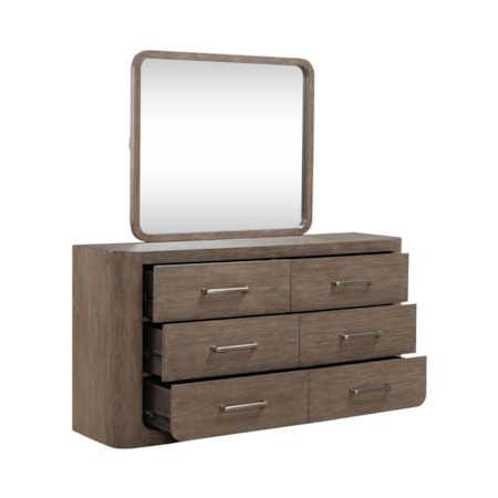 6-Drawer Dresser and Mirror