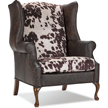 Wingback Leather Accent Chair