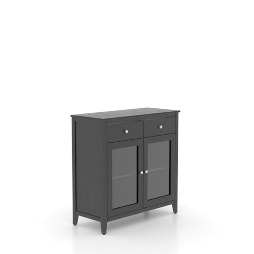 Transitional Customizable Buffet with 2 Glass Doors