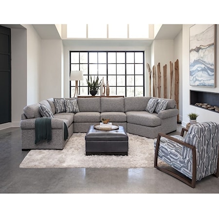 3-Piece Sectional with Right-Facing Cuddler